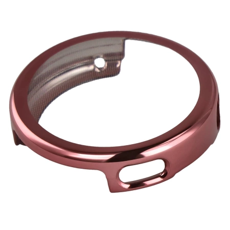 Etui z osłoną ekranu Bizon Case Watch Felipe do Xiaomi Watch S4 41 mm, różowe