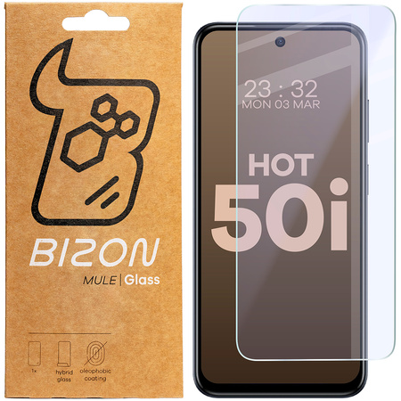 Elastyczne szkło hybrydowe Bizon Glass Mule do Infinix Hot 50i