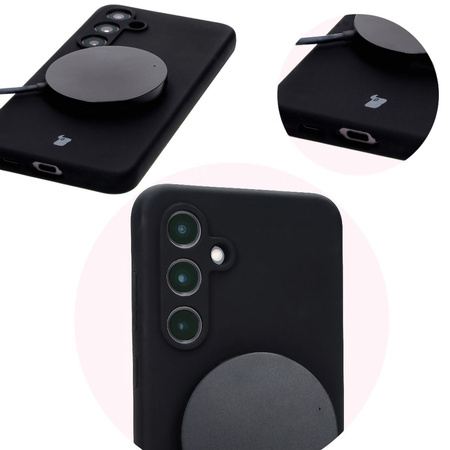 Silikonowe etui Bizon Soft Case do Galaxy S24 FE, czarne