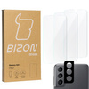 3x Szkło hartowane + szybka na aparat Bizon Glass Clear Pack do Galaxy S21 5G