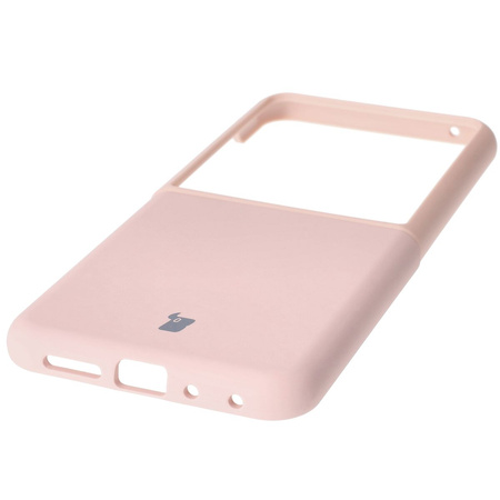Silikonowe etui Bizon Soft Case do Motorola Razr 50 Ultra, jasnoróżowe
