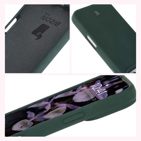 Silikonowe etui Bizon Soft Case do iPhone 16 Pro Max, ciemnozielone