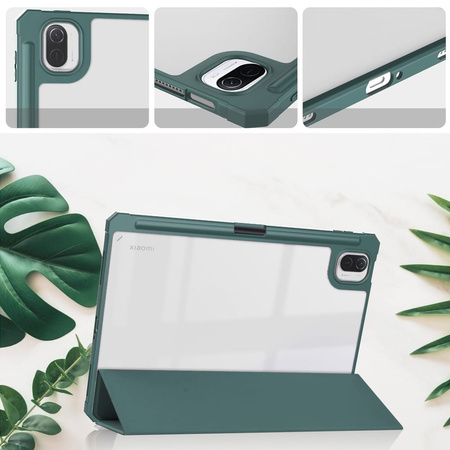 Etui Bizon Case Tab Clear Matt do Xiaomi Pad 5/5Pro 11.0, ciemnozielone