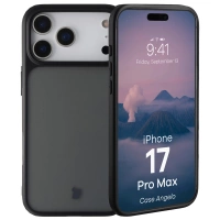 Etui Bizon Case Angelo do iPhone 17 Pro Max, przydymione z czarną ramką
