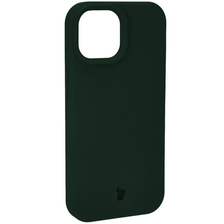 Etui silikonowe Bizon Soft Case do iPhone 15, ciemnozielone