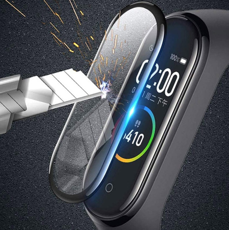 Szkło hartowane Bizon Glass Edge do Xiaomi Mi Band 6 / 5, czarne
