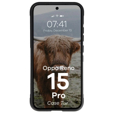 Pancerne etui Bizon Case Tur do Oppo Reno 15 Pro, czarne