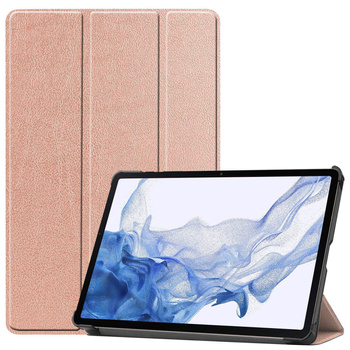 Etui Bizon Case Tab Croc do Galaxy Tab S10 Lite / S9, różowozłote