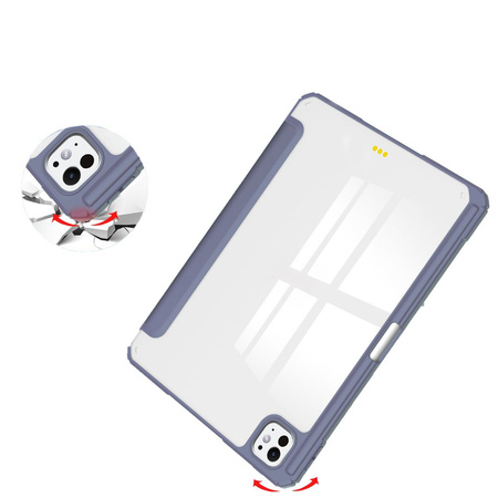 Etui Bizon Case Tab Clear Matt do iPad Pro 13" 2025 / 2024, lawendowe