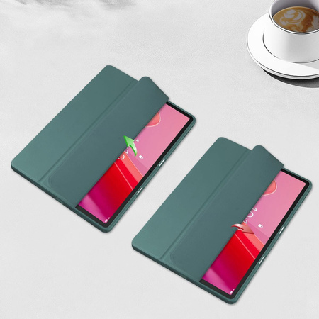 Etui Bizon Case Tab Clear Matt do Lenovo Tab M11 1 gen., ciemnozielone