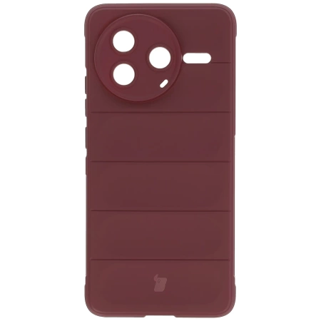 Pancerne etui Bizon Case Tur do Xiaomi Poco F7 Pro, burgundowe
