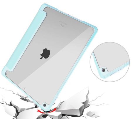 Etui Bizon Case Tab Clear Matt do iPad 9/8/7 10.2 2021/2020/2019, błękitne