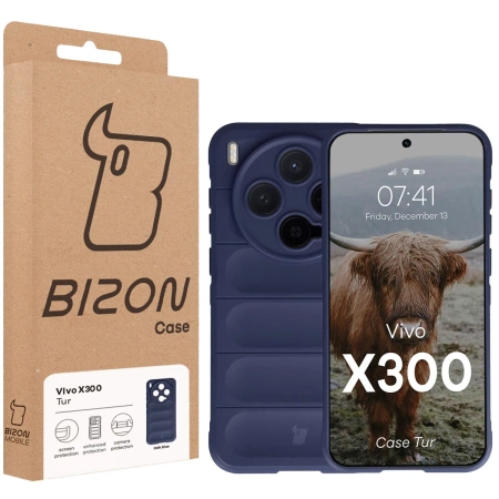 Pancerne etui Bizon Case Tur do Vivo X300, granatowe