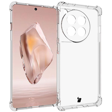Etui + 2x folia Bizon Case Clear Pack do OnePlus 12R, przezroczyste