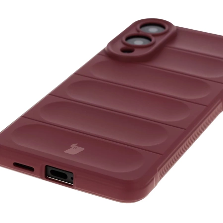 Pancerne etui Bizon Case Tur do Galaxy S25 Edge, burgundowe