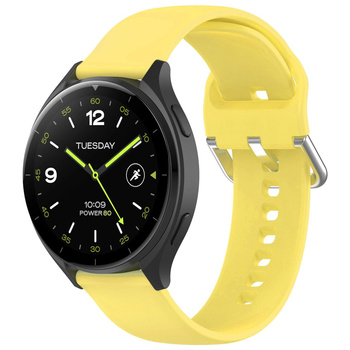 Pasek silikonowy do smartwatcha, Bizon Strap Watch Silicone Pro N, Quick Release 22 mm, żółty