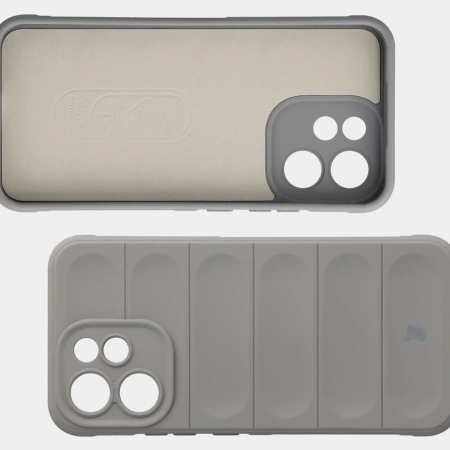 Pancerne etui Bizon Case Tur do Oppo Reno 15 F / FS, jasnoszare