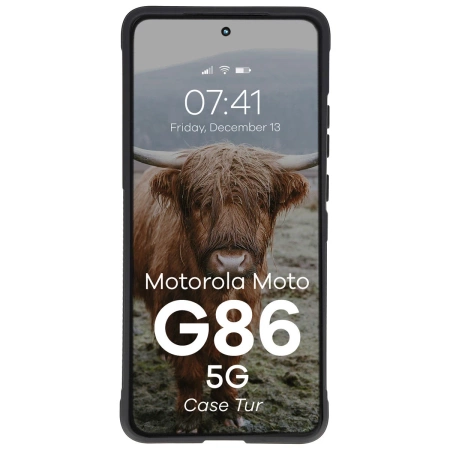 Pancerne etui Bizon Case Tur do Motorola Moto G86 5G, czarne