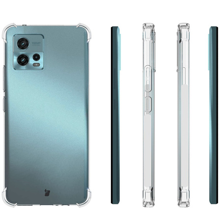 Etui + 2x folia Bizon Case Clear Pack do Motorola Moto G72, przezroczyste