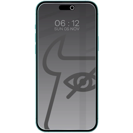 Prywatyzujące szkło hartowane Bizon Glass Clear Shadow do iPhone 16/15/15 Pro, przyciemniane