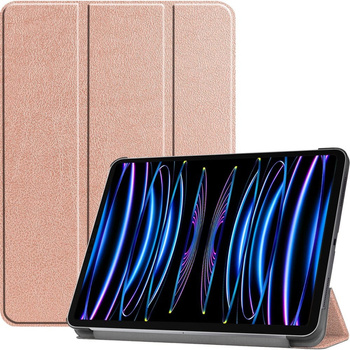Etui Bizon Case Tab Croc do iPad Pro 11 2022/2021/2020/2018, różowozłote