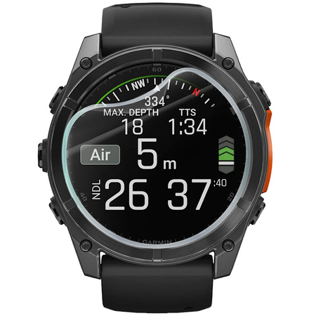 Folia hydrożelowa na ekran Bizon Glass Watch Hydrogel Duo do Garmin Fenix 8 Solar 51 mm / AMOLED 47 mm / AMOLED 51 mm, 2 sztuki