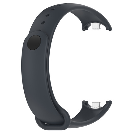 Silikonowy pasek Bizon Strap Watch Dots do Xiaomi Smart Band 10 / 9 / 9 NFC / 8, ciemnoszary