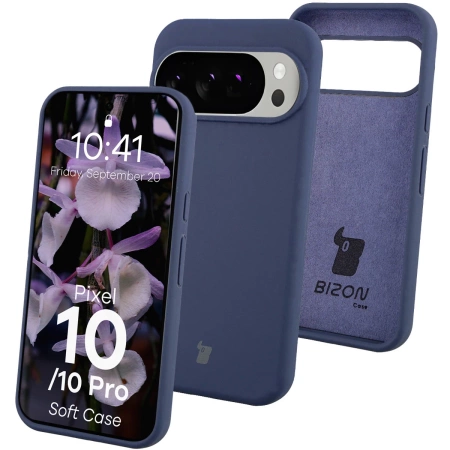 Silikonowe etui Bizon Soft Case do Google Pixel 10 / 10 Pro, ciemnoniebieskie