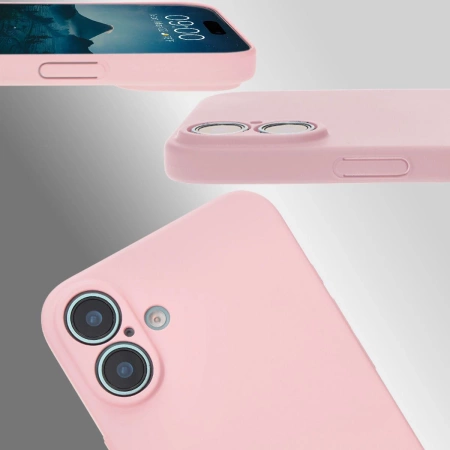 Etui Bizon Case Łupka do iPhone 16 Plus, różowe