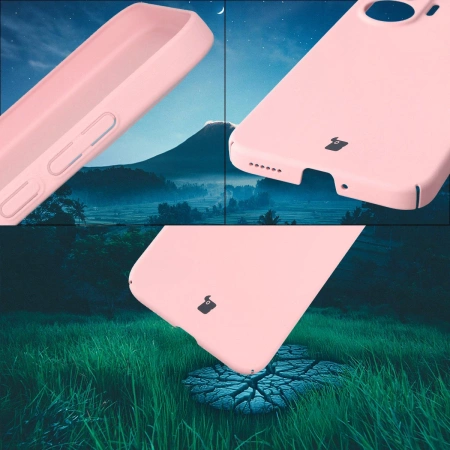 Etui Bizon Case Łupka do Xiaomi POCO F7, różowe