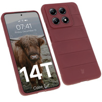 Pancerne etui Bizon Case Tur do Xiaomi 14T, burgundowe