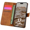 Etui z klapką Bizon Case Pocket do iPhone 17 Pro Max, brązowe