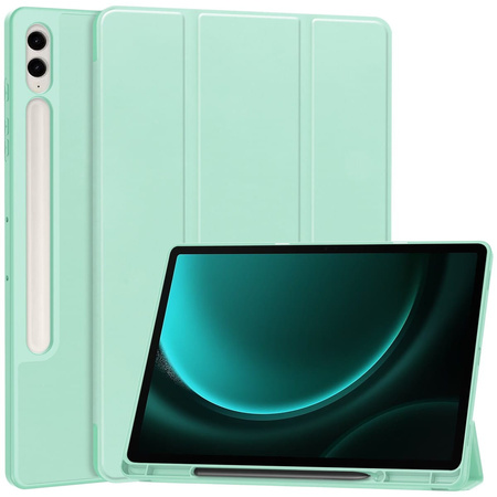 Etui Bizon Case Tab Lizard do Samsung Galaxy Tab S9 FE Plus, miętowe