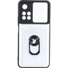 Etui Bizon Case Camshield Card Slot Ring do Xiaomi Redmi Note 11 Pro+ 5G, białe
