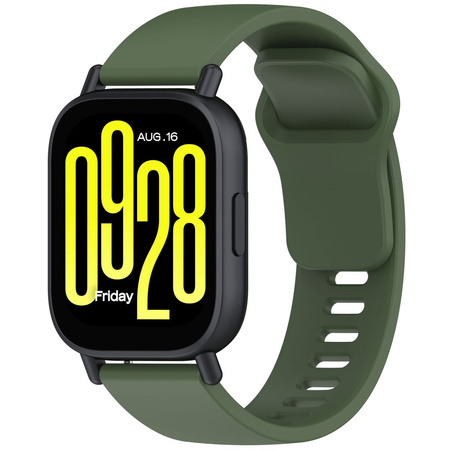 Pasek silikonowy do smartwatcha, Bizon Strap Watch Silicone Pro H, Quick Release 22 mm, ciemnozielony