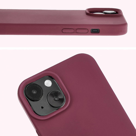 Silikonowe etui Bizon Soft Case do iPhone 15 Plus, ciemnofioletowe