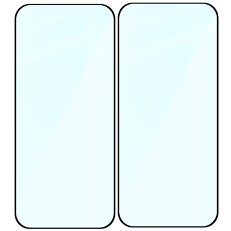 Szkło hartowane Bizon Glass Edge Duo do Google Pixel 10 Pro XL / 9 Pro XL, czarna ramka, 2 sztuki