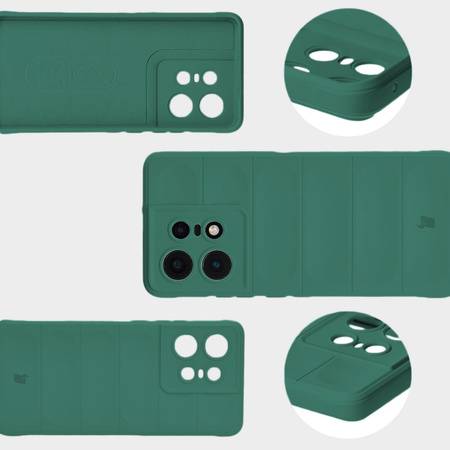 Pancerne etui Bizon Case Tur do Motorola Edge 50 Pro, ciemnozielone