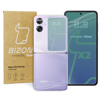 Folia hydrożelowa na tył i przód Bizon Glass Hydrogel, Oppo Find N2 Flip