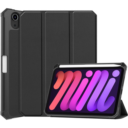 Etui Bizon Case Tab Lizard do iPad Mini (A17 Pro) 2024 / iPad Mini 6 2021, czarne