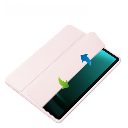 Etui Bizon Case Tab Clear Matt do Samsung Galaxy Tab S9 FE Plus, jasnoróżowe