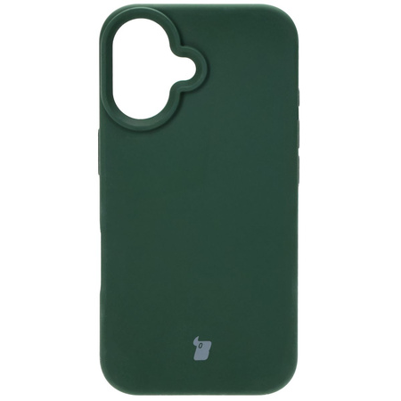 Silikonowe etui Bizon Soft Case do iPhone 16, ciemnozielone