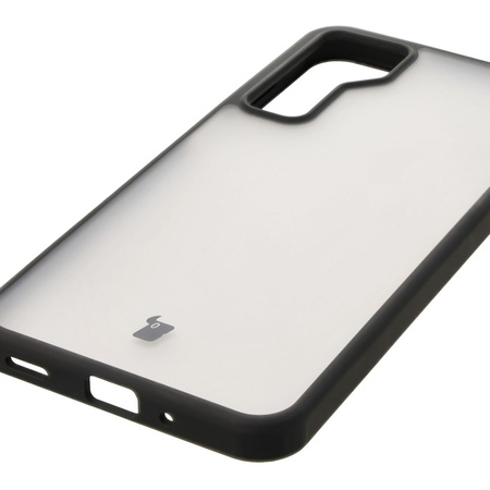 Etui Bizon Case Angelo do Galaxy A16 4G/5G, półprzezroczyste z czarną ramką