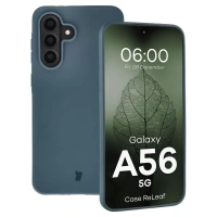 Etui z recyklingu Bizon Case ReLeaf do Galaxy A56 5G, ciemnoniebieskie