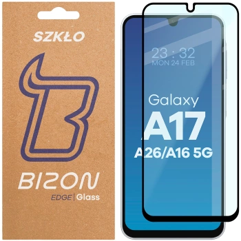 Szkło hartowane Bizon Glass Edge 2 do Galaxy A16 / A17 5G / A26 5G, czarna ramka