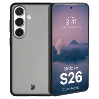 Etui Bizon Case Angelo do Galaxy S26, przydymione z czarną ramką