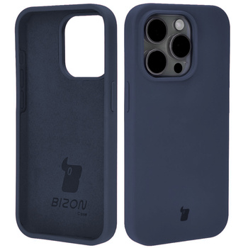 Silikonowe etui Bizon Soft Case do iPhone 15 Pro, ciemnoniebieskie