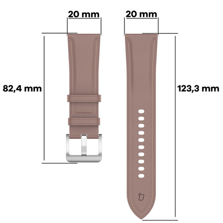 Pasek Bizon Strap Watch Casual do Galaxy Watch FE/7/6/6 Classic/5/5Pro/4/4 Classic, różowy