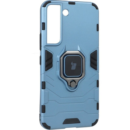 Etui Bizon Case Armor Ring do Galaxy S22 Plus, niebieskie
