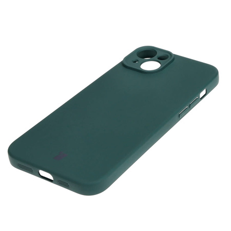 Etui Bizon Case Silicone do Apple iPhone 15 Plus, ciemnozielone